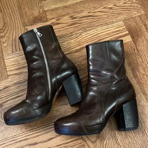 Dries Van Noten Platform Leather Boots